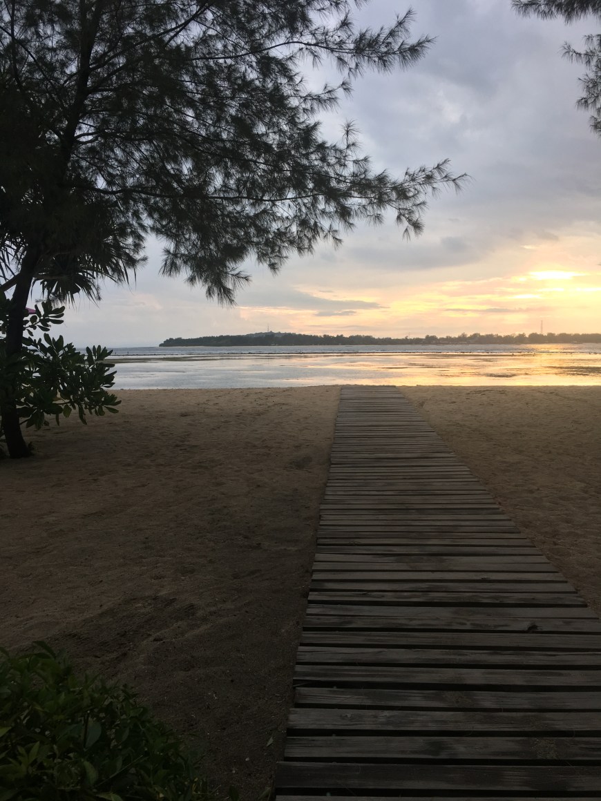 Sunset off the beach on Gili Air