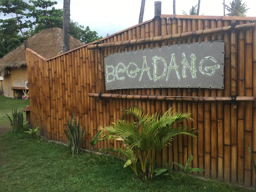 The entrance to Begadang hostel on Gili Air