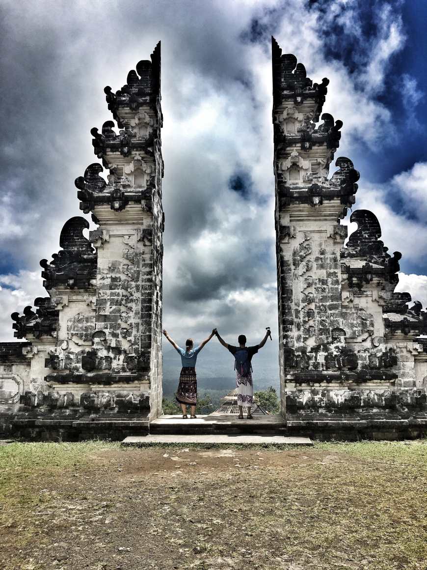 Us Posing At The Gates To Heaven