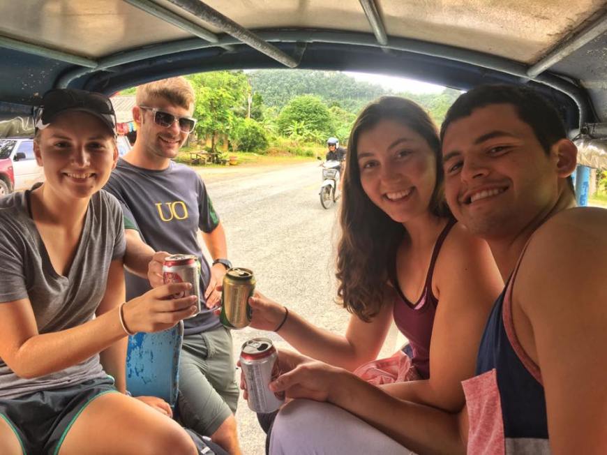 Bundling Together For Cheaper Tuk-Tuk Rides in Southern Thailand