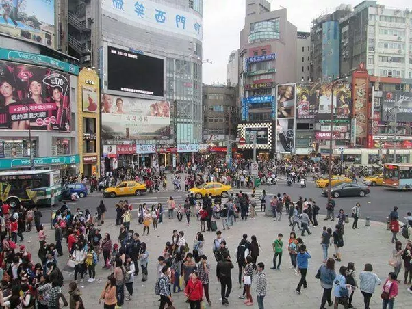 Ximending Market during the day