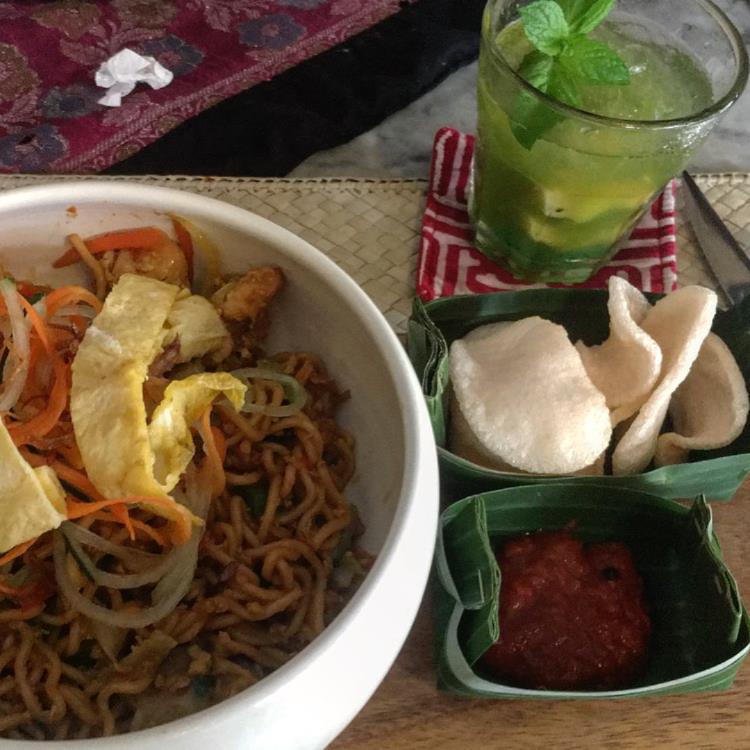 A plate of mie goreng in Bali, indonesia